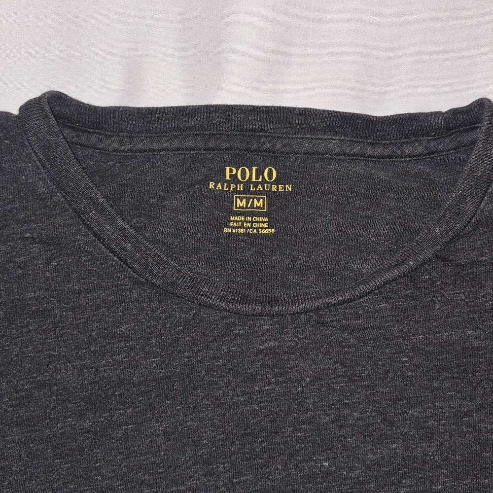 Polo Ralph Lauren Men’s Dark Gray Long Sleeve Tee Shirt Size Medium - Picture 2 of 6